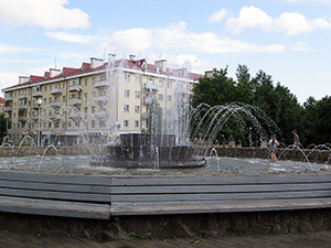 Площадь Скарины - фонтан