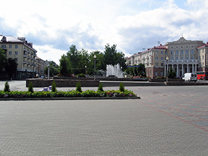 Площадь Скарины - фонтан