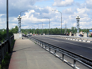 Мост через реку Западная Двина в городе Новополоцк